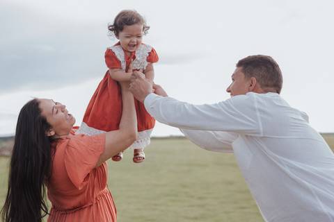 ensaio em família no campo'