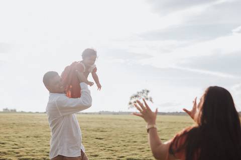 ensaio em família no campo'