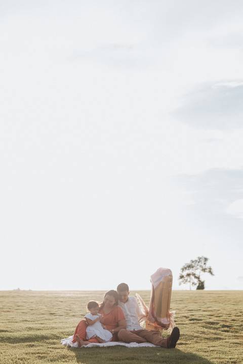 ensaio em família no campo'