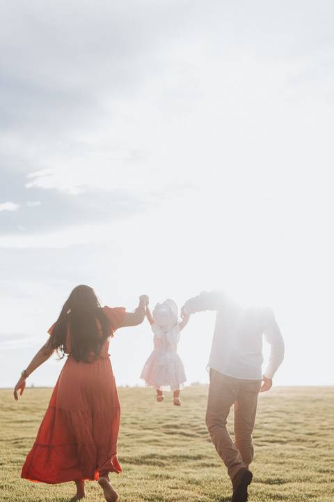 ensaio em família no campo'