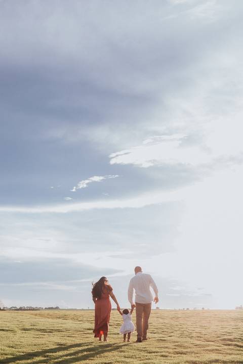 ensaio em família no campo'