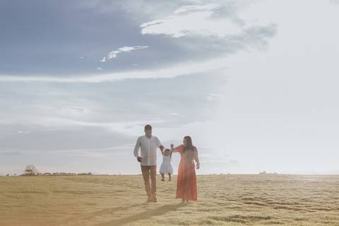 ensaio em família no campo'
