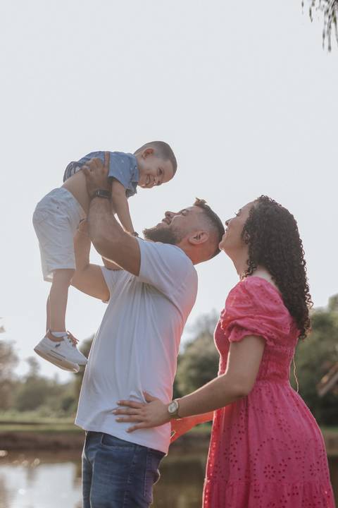 ensaio em família no campo'