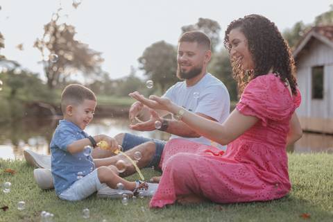 ensaio em família no campo'