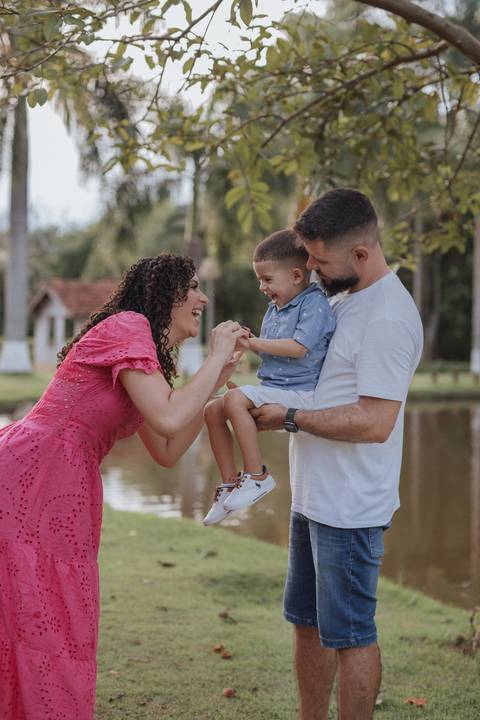 ensaio em família no campo'