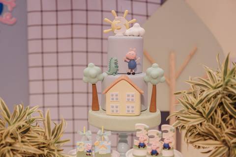 Aniversário infantil com tema de Peppa Pig'