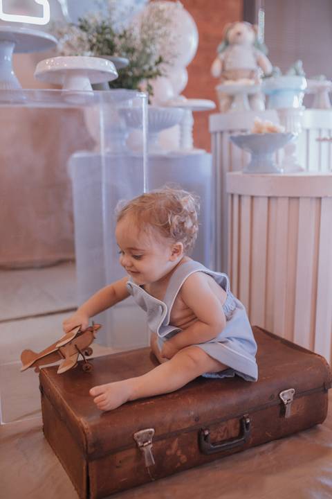Aniversário infantil com tema de ursinho aviador'