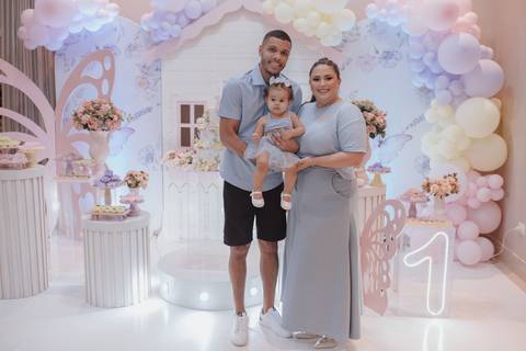 Aniversário infantil com tema de jardim encantado'