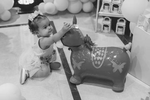 Aniversário infantil com tema de jardim encantado'