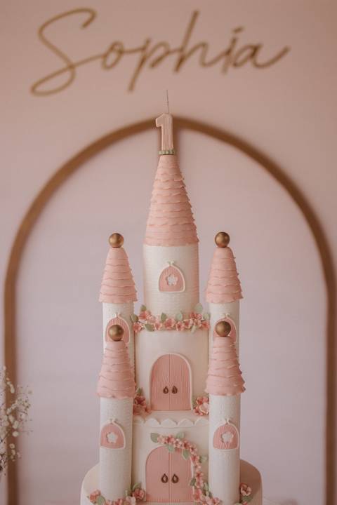 Aniversário infantil com tema de princesa'