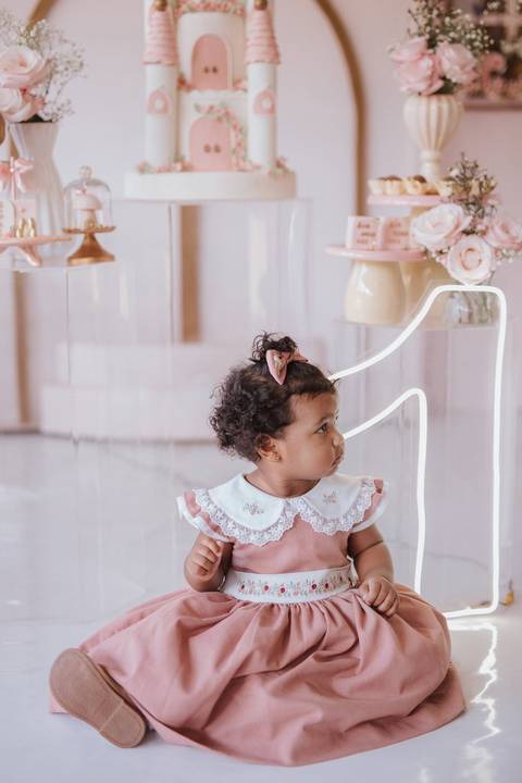 Aniversário infantil com tema de princesa'