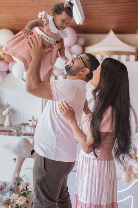 Aniversário infantil com tema de princesa'