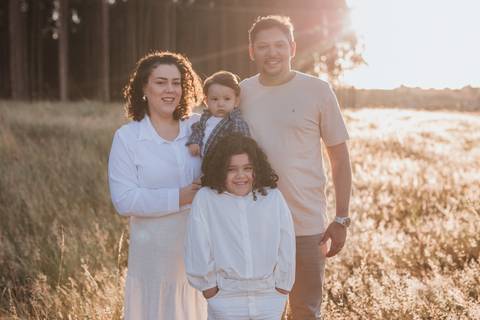 ensaio em família no campo'