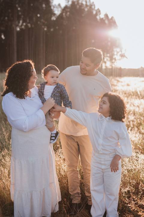 ensaio em família no campo'