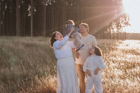 ensaio em família no campo'