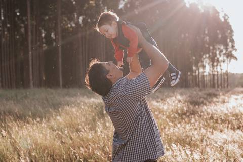 ensaio em família no campo'