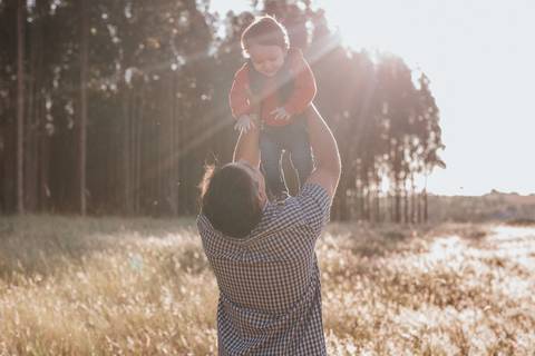 ensaio em família no campo'