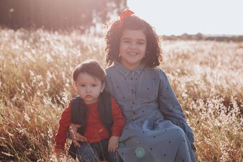 ensaio em família no campo'