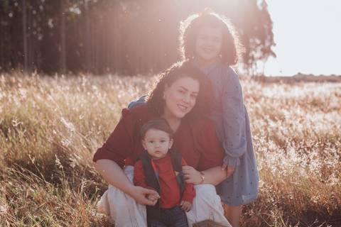 ensaio em família no campo'