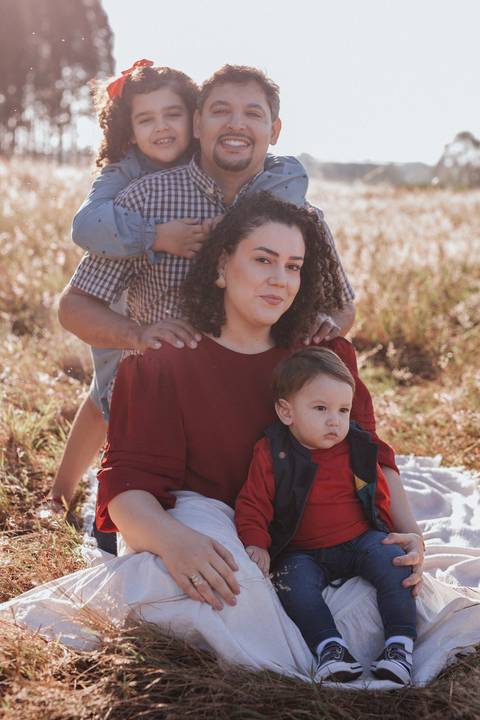 ensaio em família no campo'