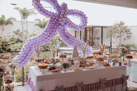 Chá de bebe minimalista'