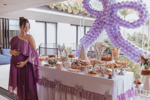 Chá de bebe minimalista'