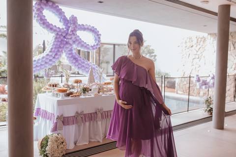 Chá de bebe minimalista'