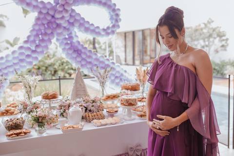 Chá de bebe minimalista'