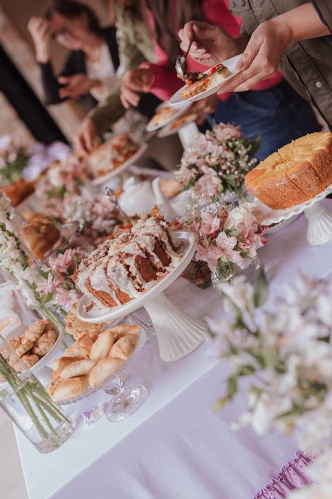 Chá de bebe minimalista'