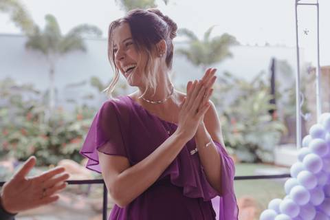 Chá de bebe minimalista'