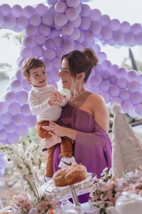 Chá de bebe minimalista'