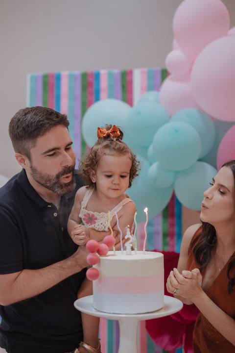 Aniversário infantil com tema de Trolls'