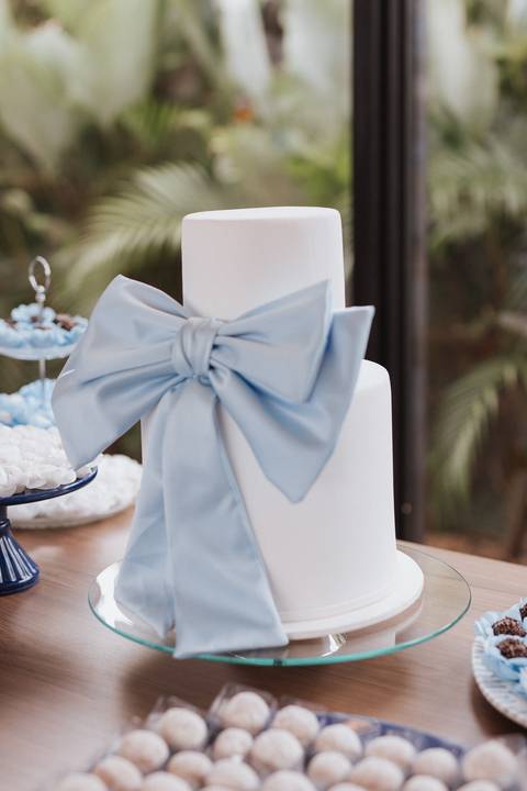 chá de bebe minimalista'