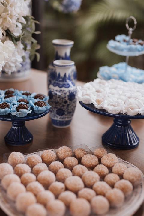 chá de bebe minimalista'