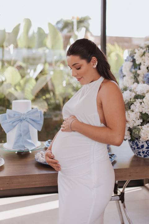 chá de bebe minimalista'