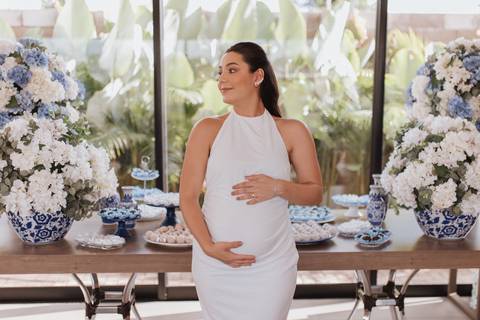 chá de bebe minimalista'