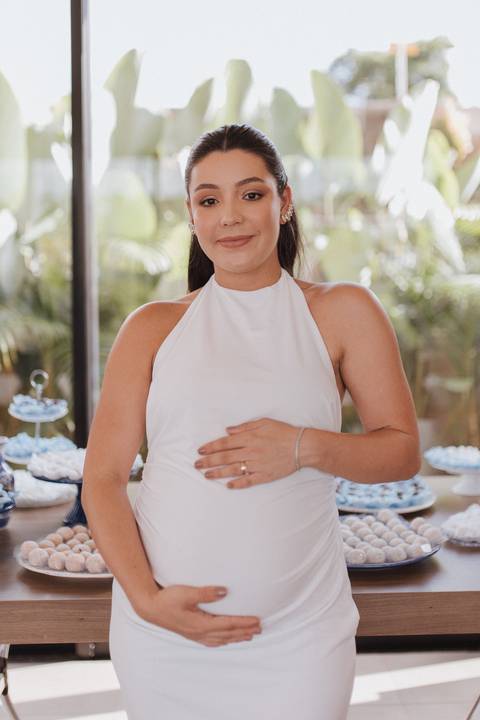 chá de bebe minimalista'