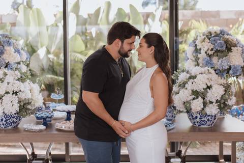 chá de bebe minimalista'