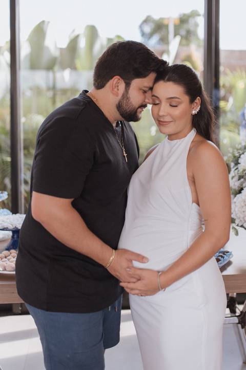 chá de bebe minimalista'