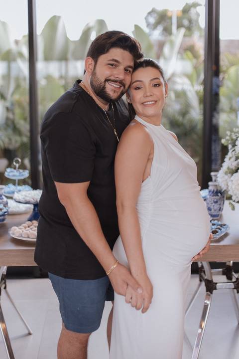 chá de bebe minimalista'