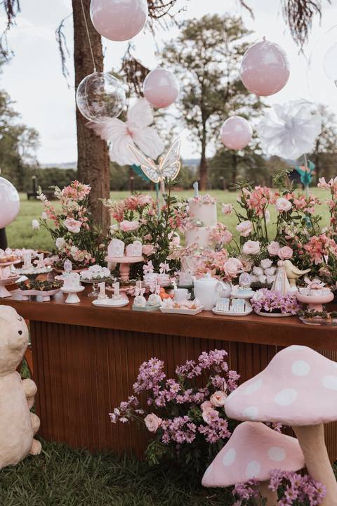 Aniversário infantil com tema jardim '