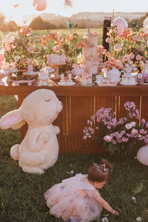 Aniversário infantil com tema jardim '