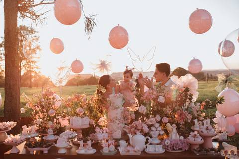 Aniversário infantil com tema jardim '