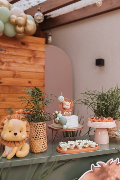 Aniversário infantil com tema Leão'