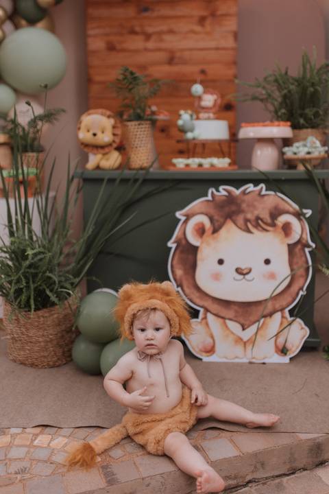Aniversário infantil com tema Leão'