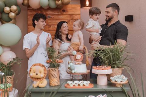 Aniversário infantil com tema Leão'