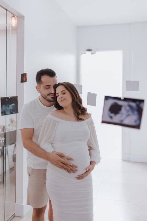 chá de bebe minimalista'