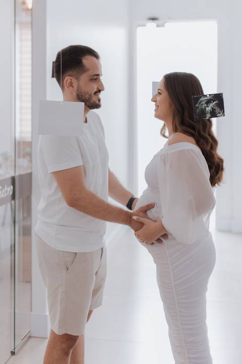 chá de bebe minimalista'