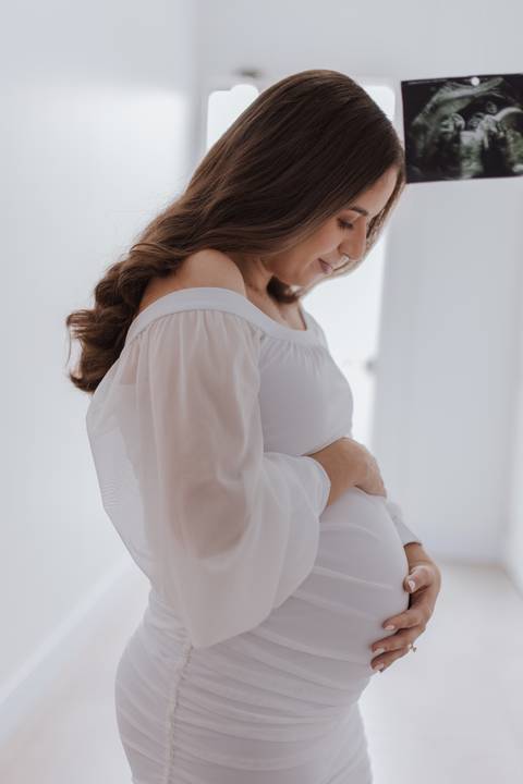 chá de bebe minimalista'