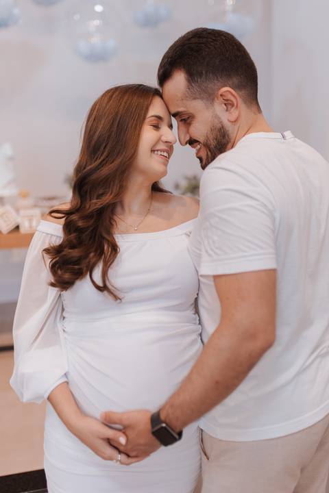 chá de bebe minimalista'